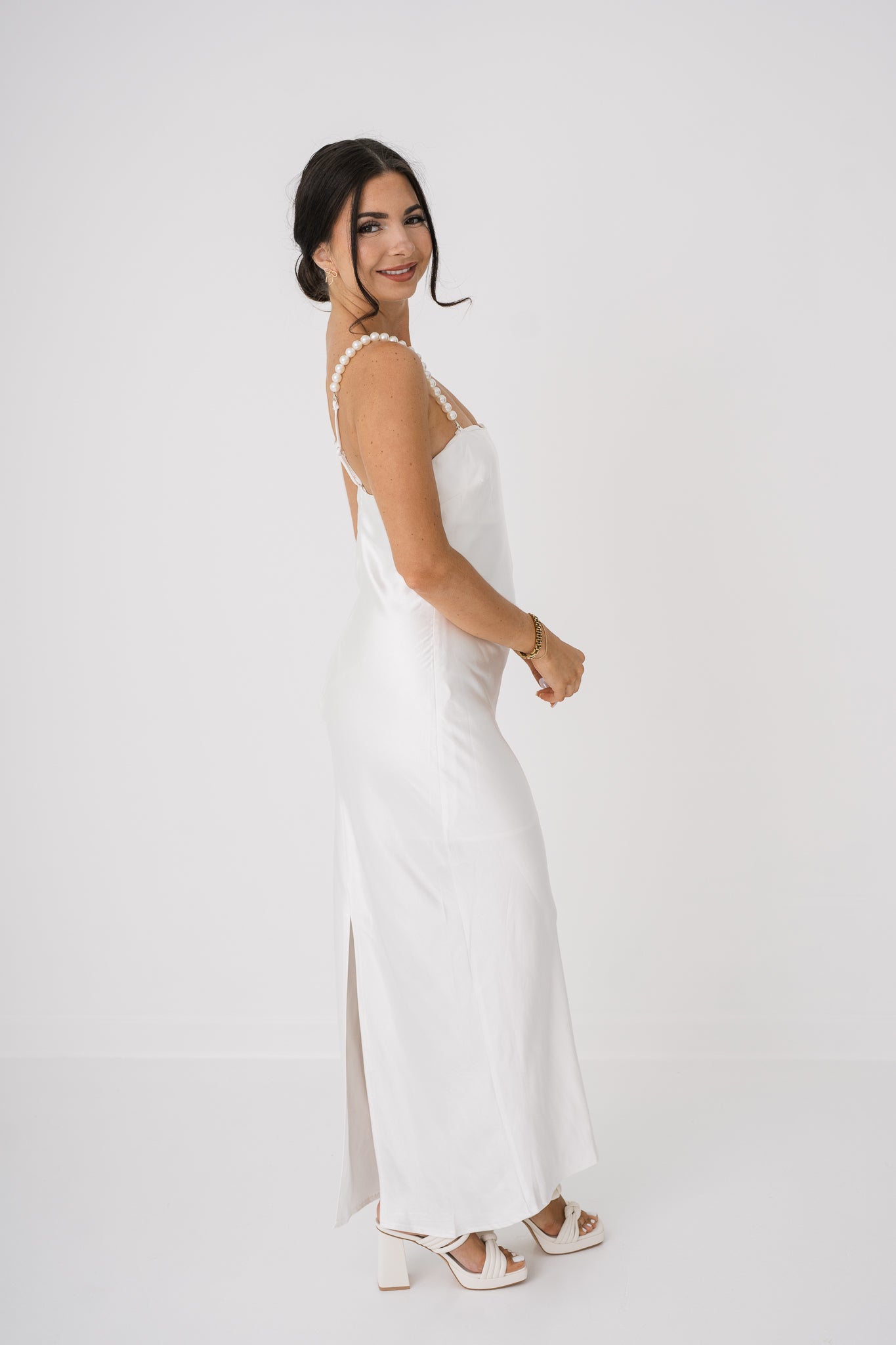 Shiloh Pearl Strap Maxi Dress