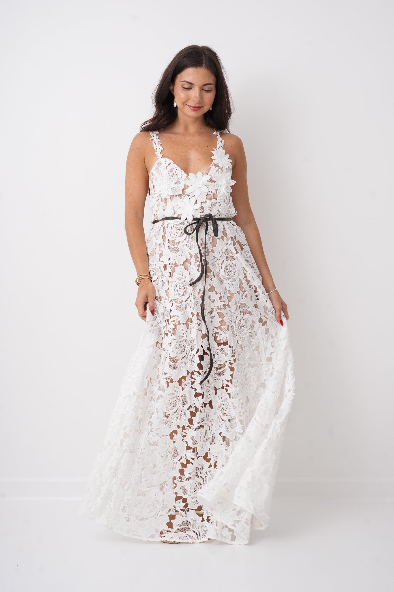 Saylor Floral Lace Maxi Dress