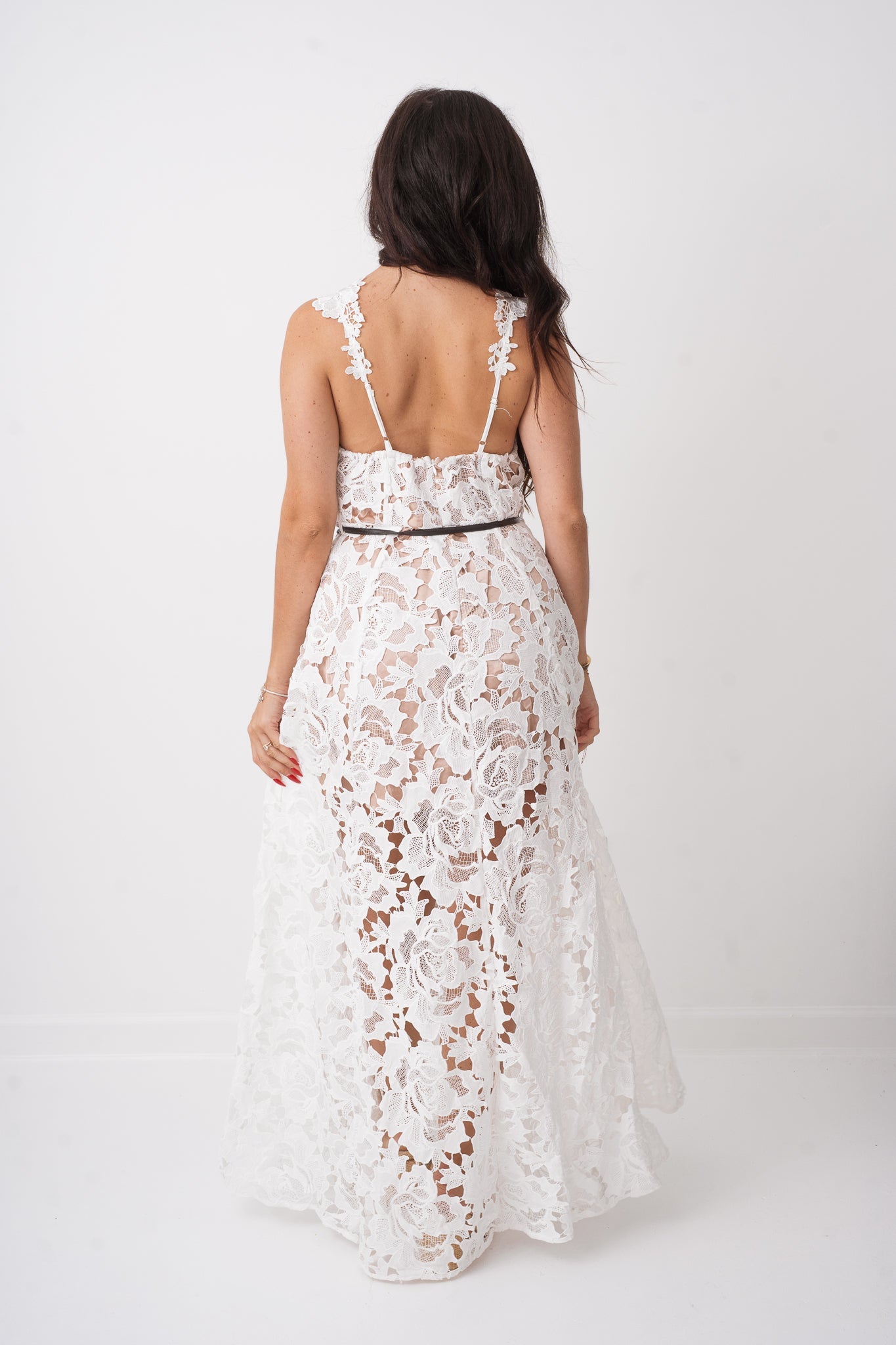 Saylor Floral Lace Maxi Dress