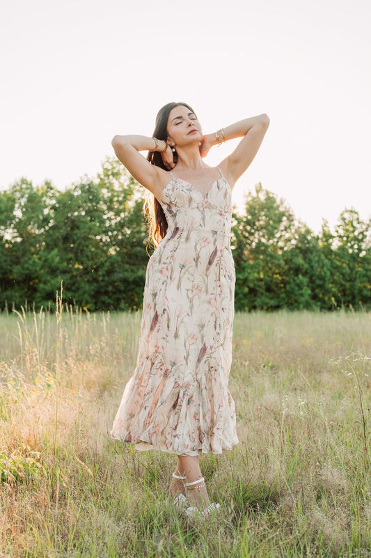 Tulip Floral Midi Dress